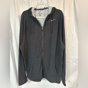 Men’s Nike Dri-FIT Light Gray Zip up Sweatshirt